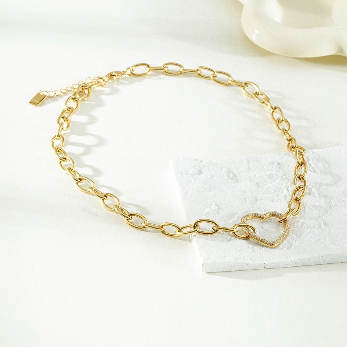 Collier Cœur Strass