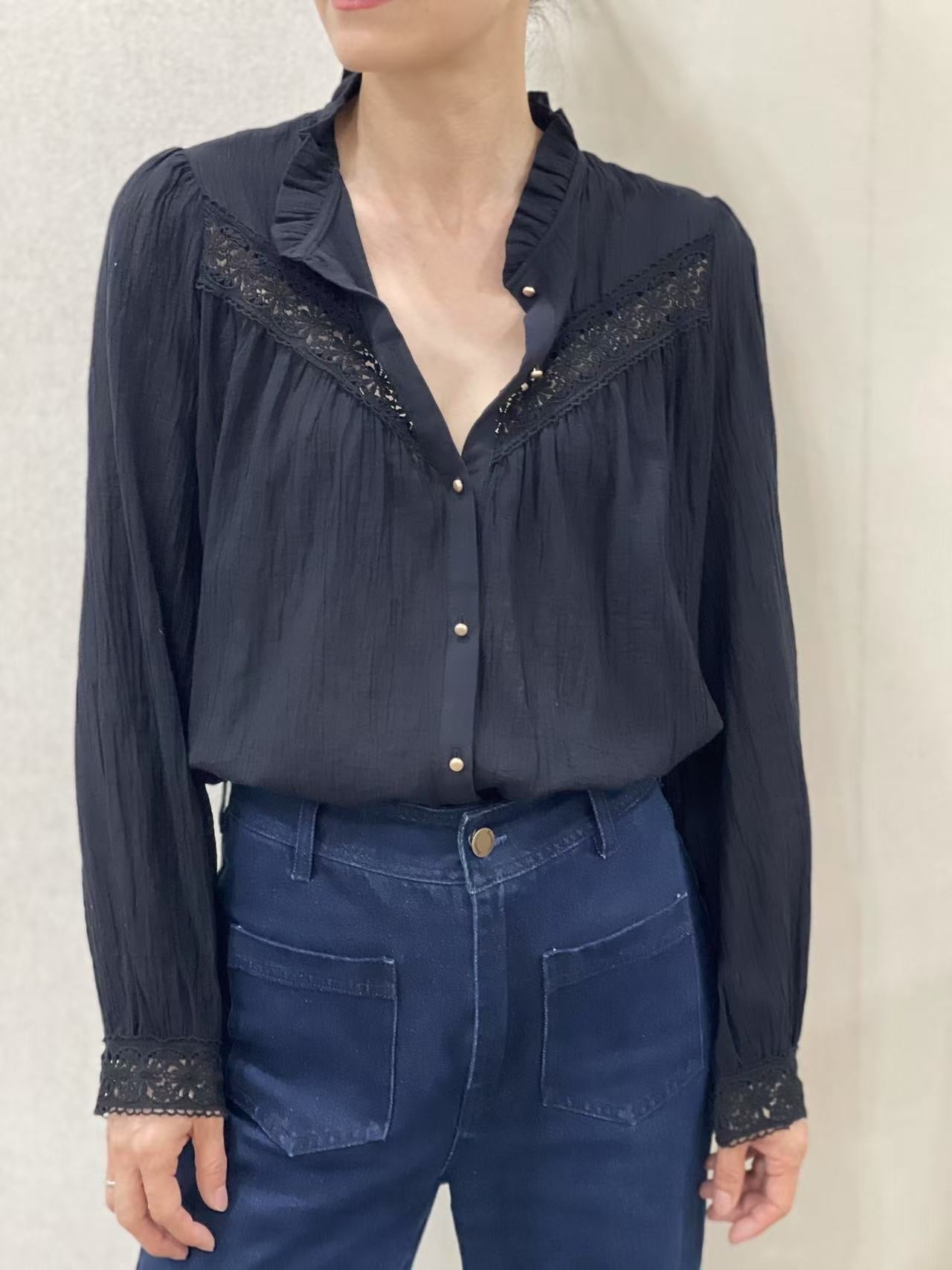 Chemise Féminine Dentelle Bohème