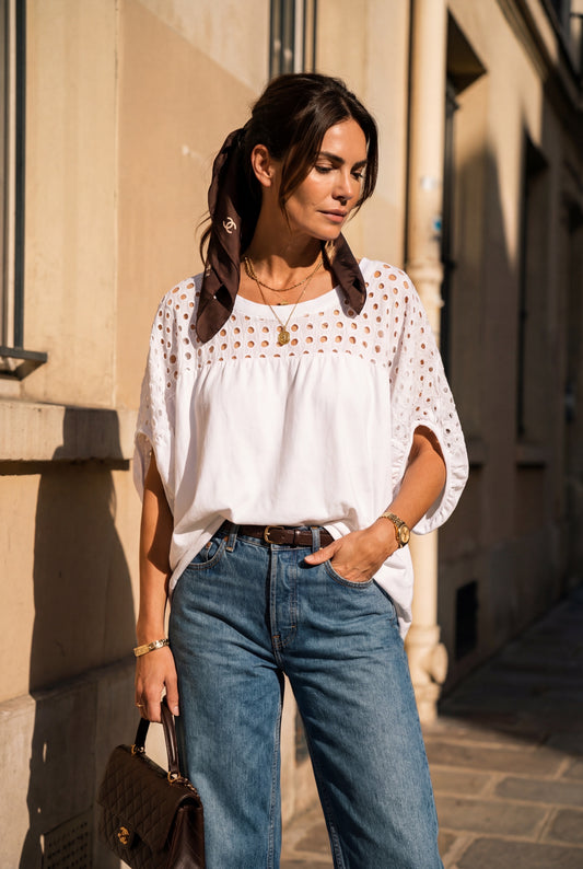 Tee-shirt Manches Ajourées