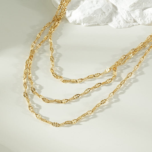 Collier Multi Rangs Torsadé