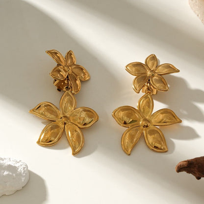 Boucles d'Oreilles "Fleur d'Or"