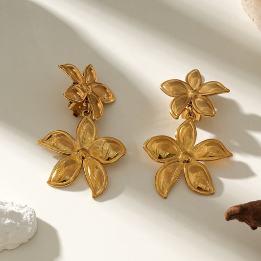 Boucles d'Oreilles "Fleur d'Or"