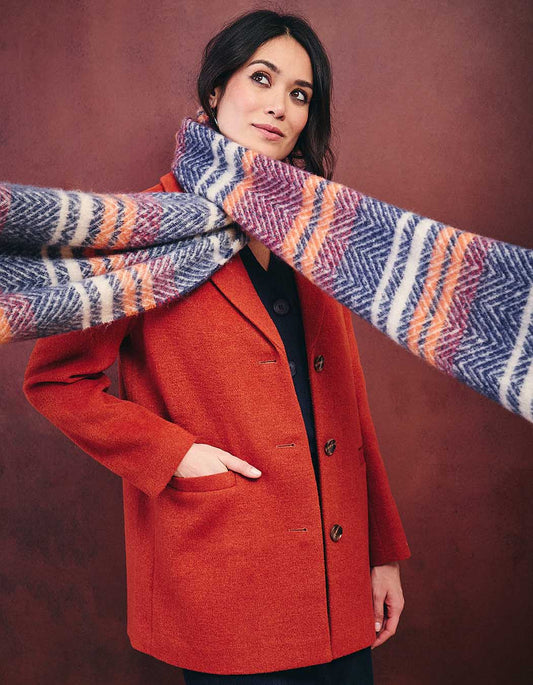 Écharpe Kundra Stripe coloris Orange La Fiancée du Mékong - Hippie Chic