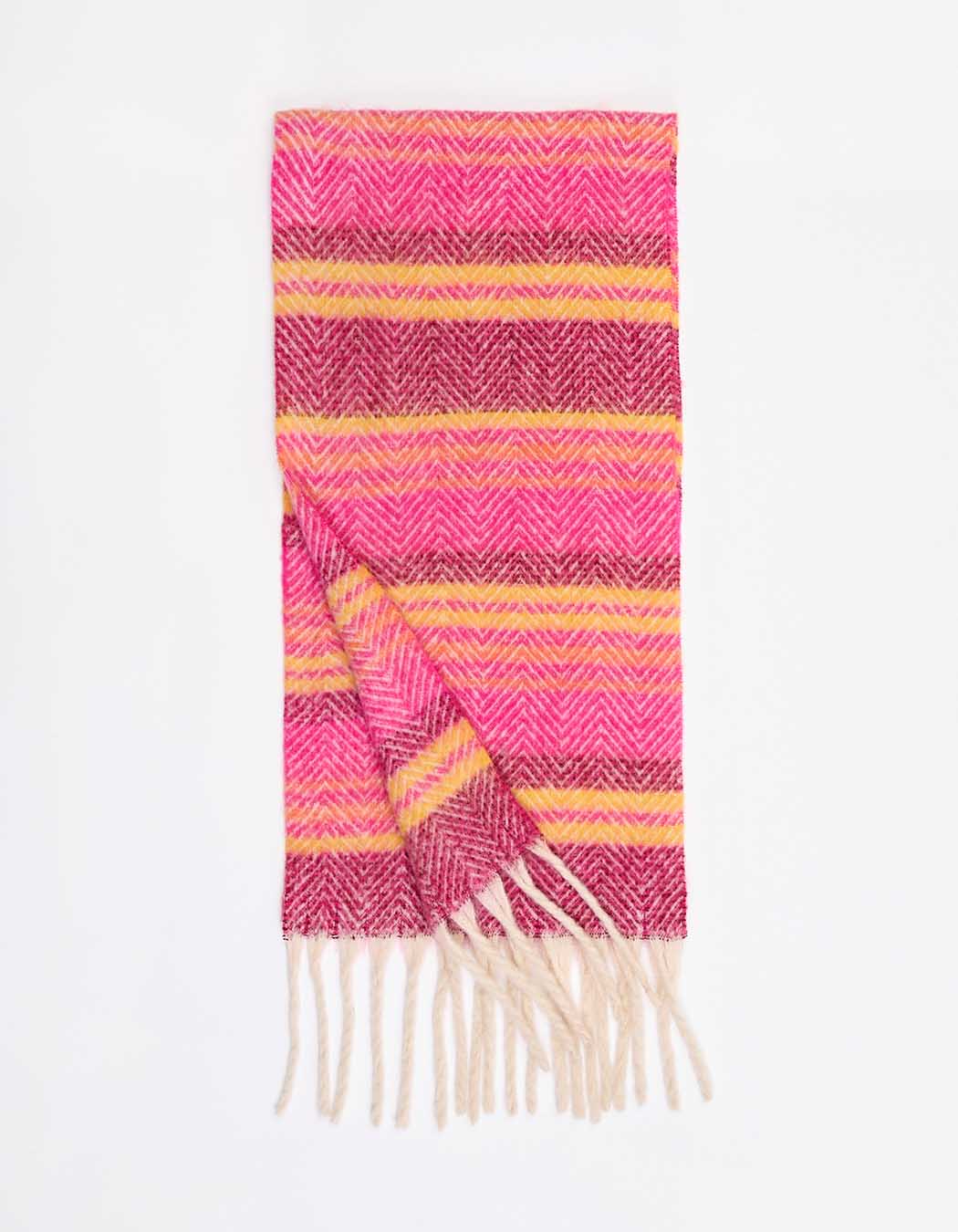 Écharpe Kundra Stripe, détail franges - La Fiancée du Mékong - Hippie Chic