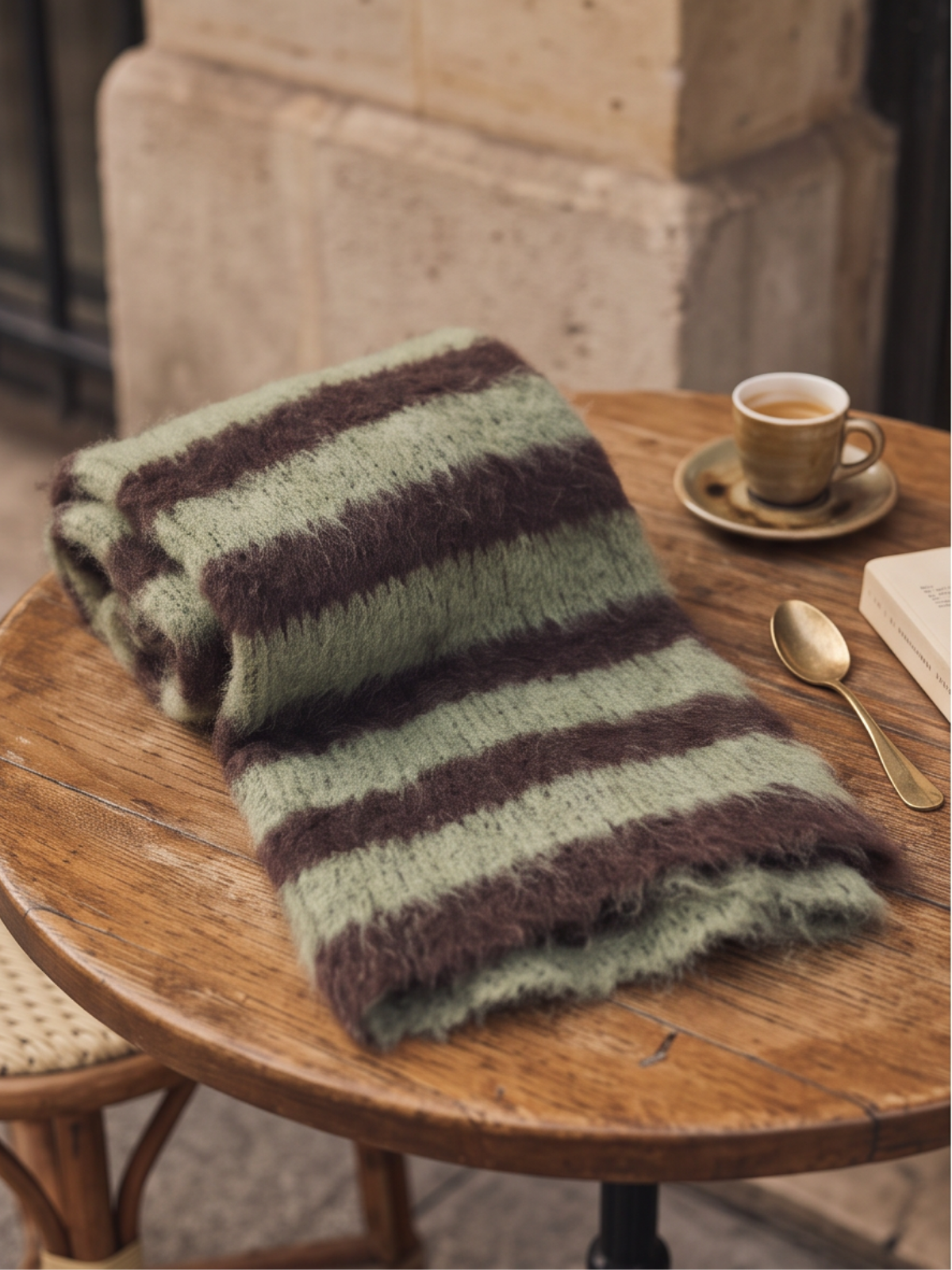 Écharpe Roxane - Maille Rayée Oversize
