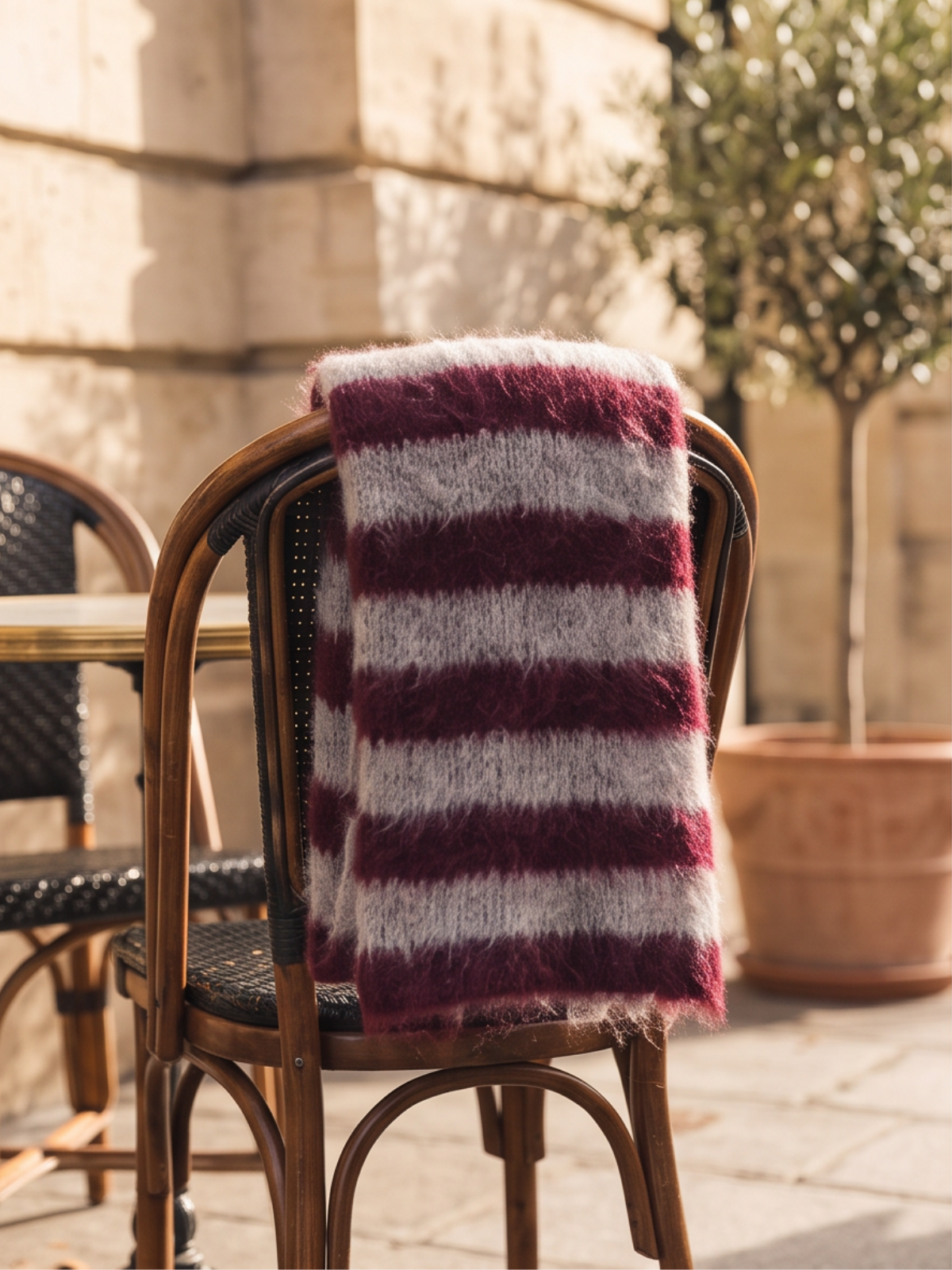 Écharpe Roxane - Maille Rayée Oversize