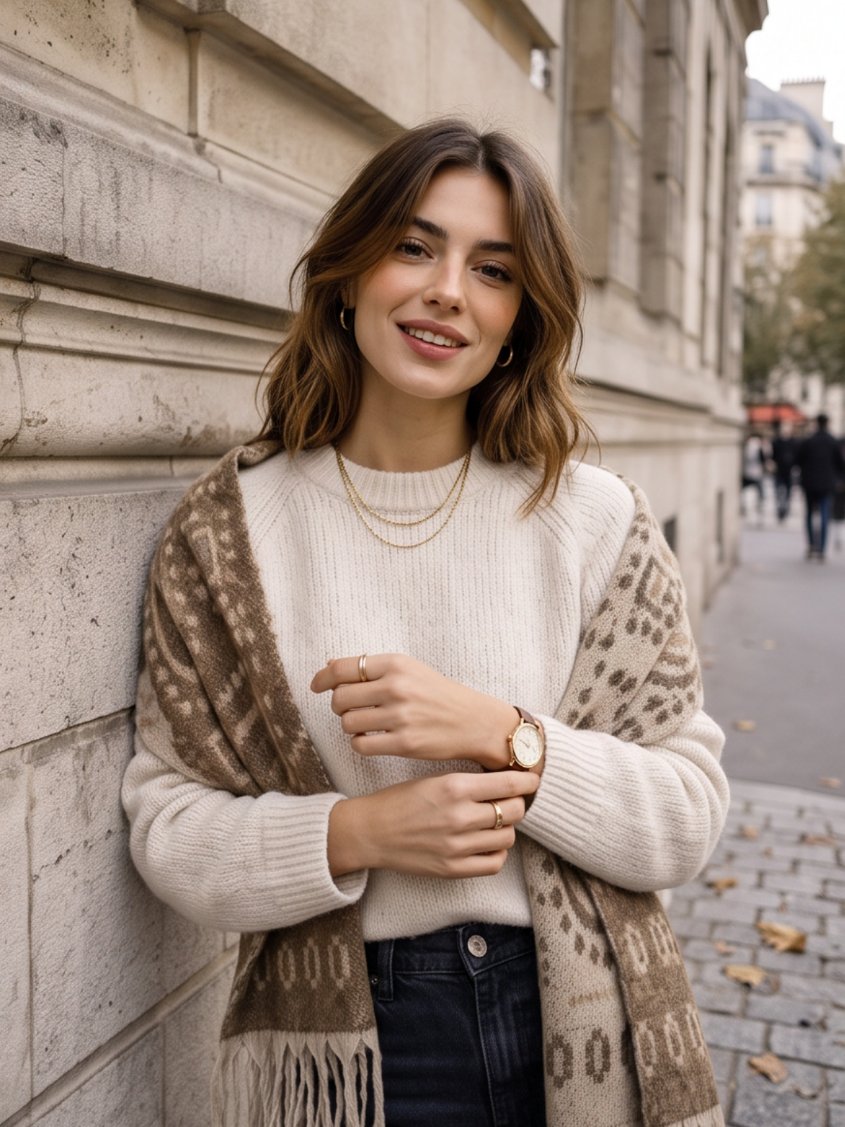 Écharpe Théa - Jacquard Franges