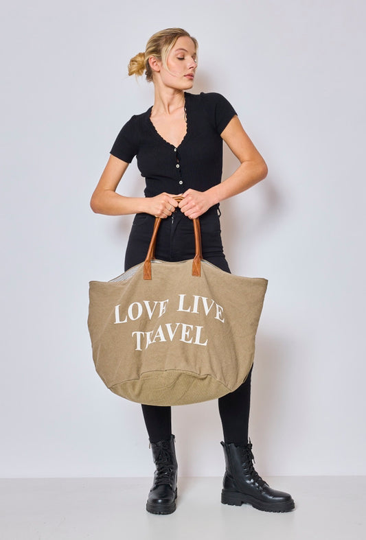 Sac de Voyage "Love Live Travel"