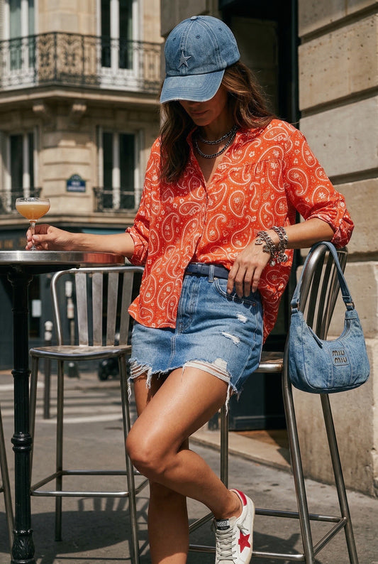 Chemise Paisley Orange