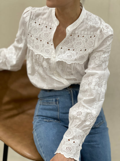 Chemise Broderie Anglaise en Coton