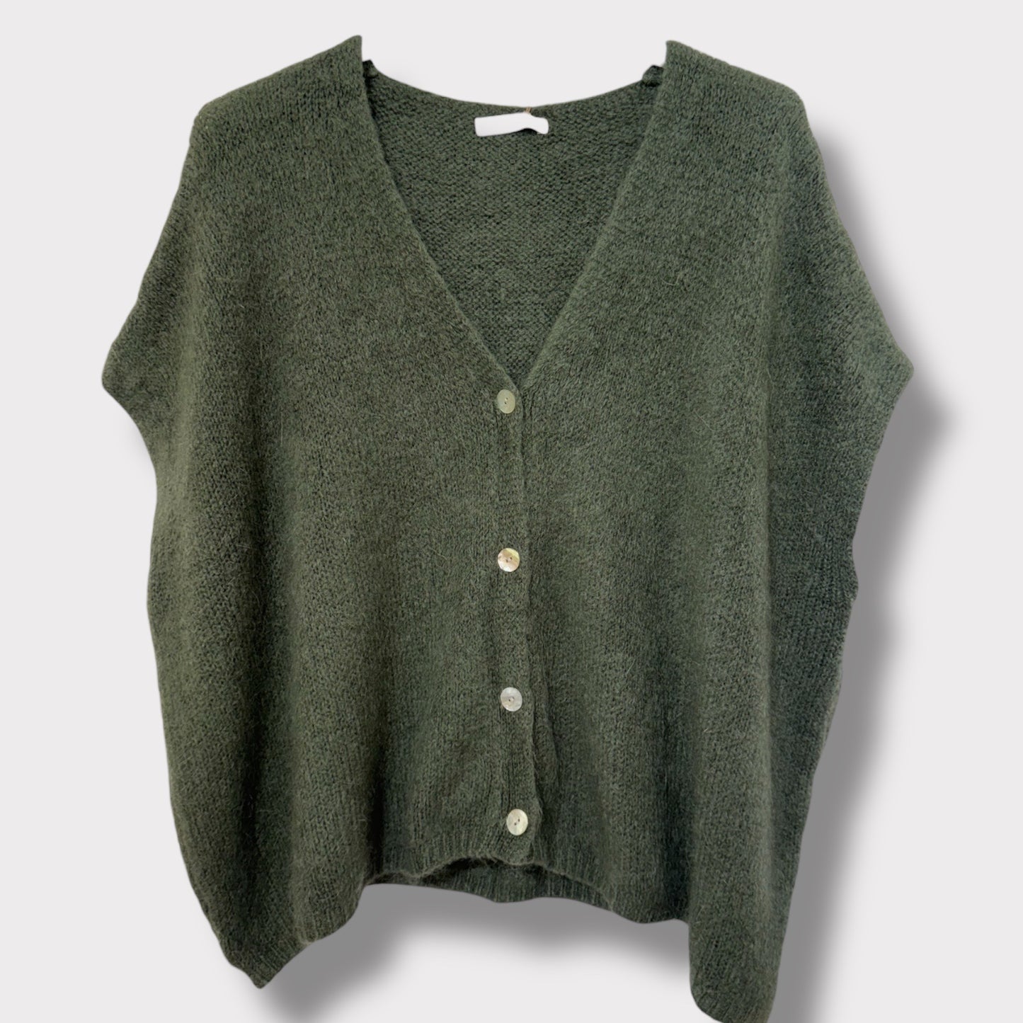 Cardigan Mohair sans Manches
