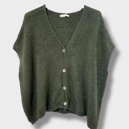 Cardigan Mohair sans Manches