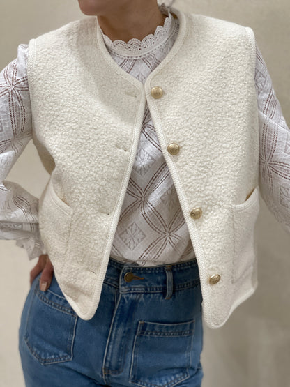 Gilet sans Manches Chic et Douillet