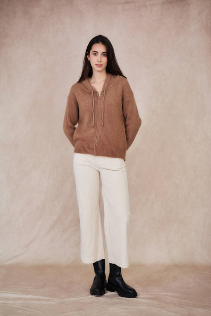 Gilet Capuche Mohair