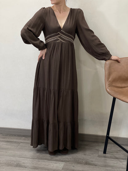 Robe Longue Fluide Col V