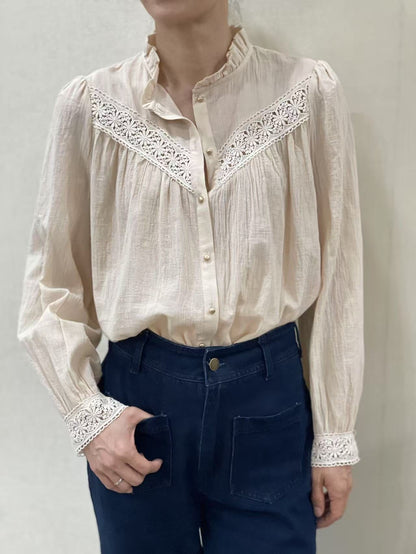 Chemise Féminine Dentelle Bohème