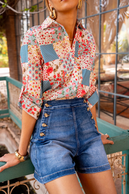 Chemise "Patchwork Floral"