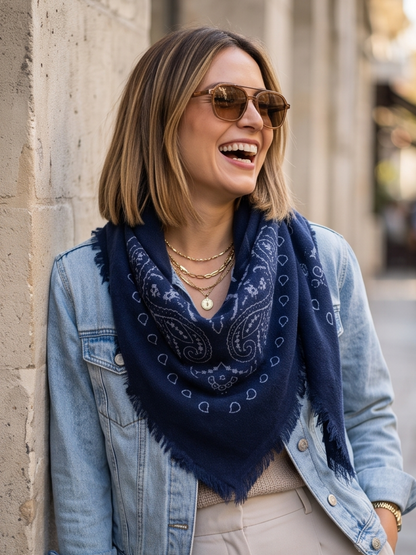 Foulard Anaïs - Grand Bandana Cachemire