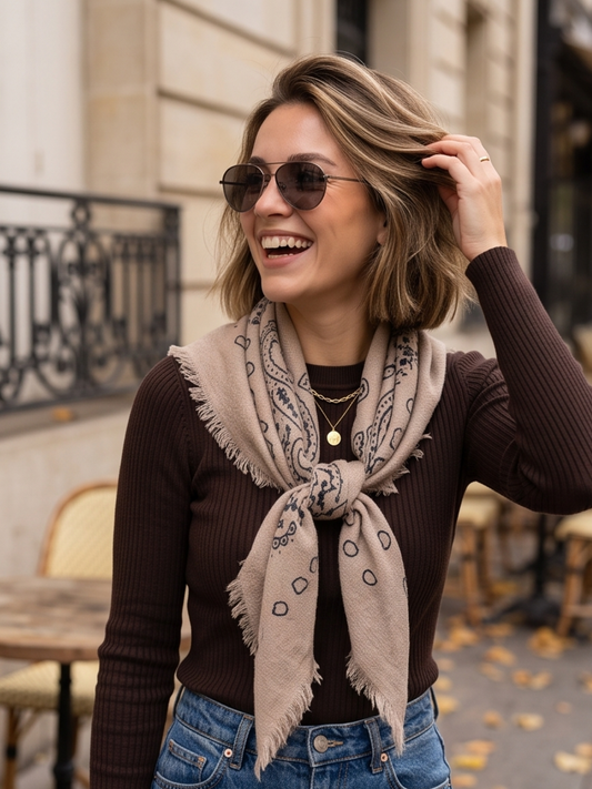 Foulard Anaïs - Grand Bandana Cachemire