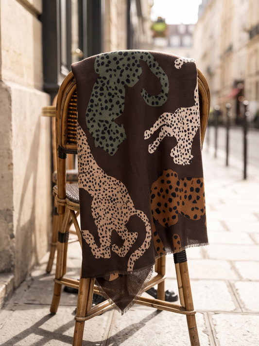 Foulard Athénaïs - Carré Léopard
