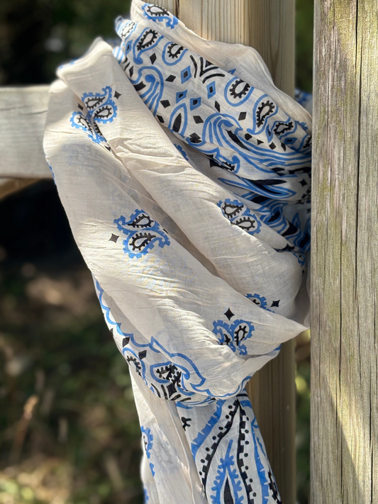 Foulard bandana bleu