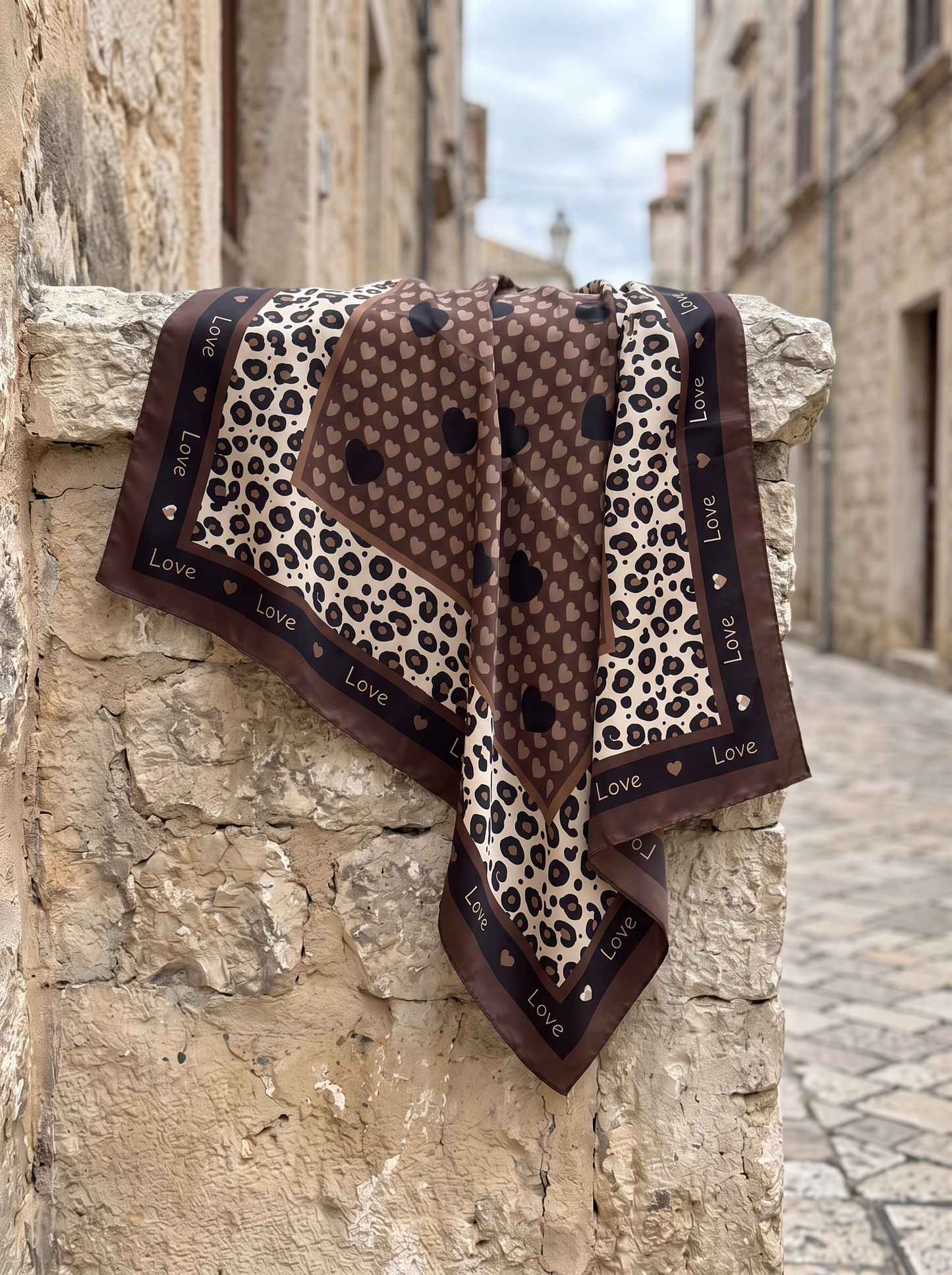 Foulard Carré Léopard