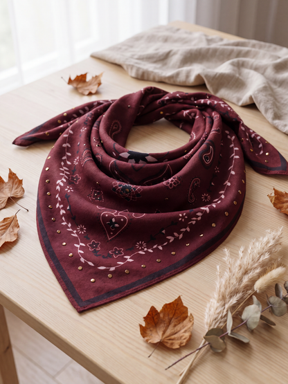 Foulard Céleste - Bandana Paisley