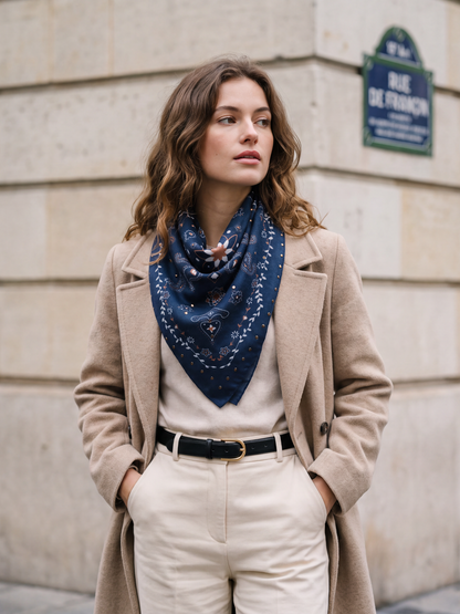 Foulard Céleste - Bandana Paisley