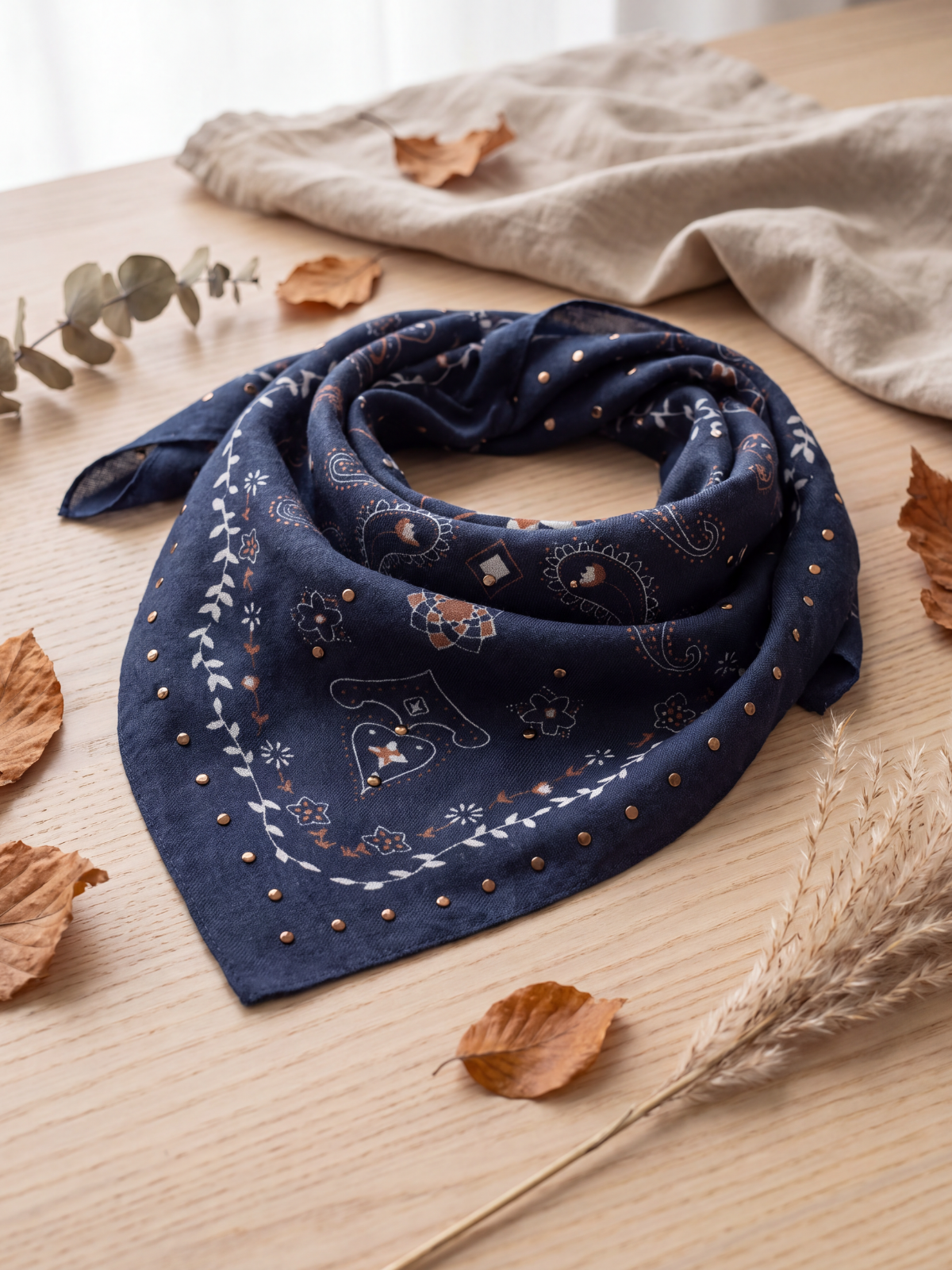 Foulard Céleste - Bandana Paisley