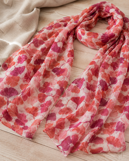 Foulard Coton Feuille de Gingko