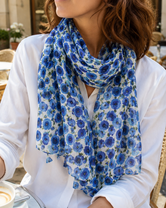 Foulard Coton Petits Coquelicots