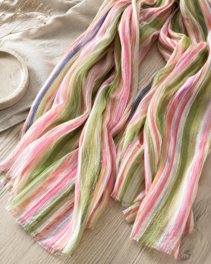 Foulard Coton Rayure Bayadère