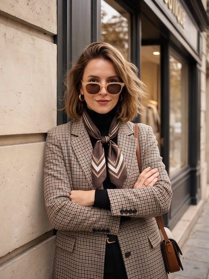 Foulard Lina - Carré Chevrons