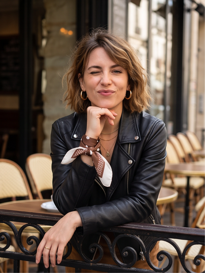 Foulard Mathilde - Carré à Pois