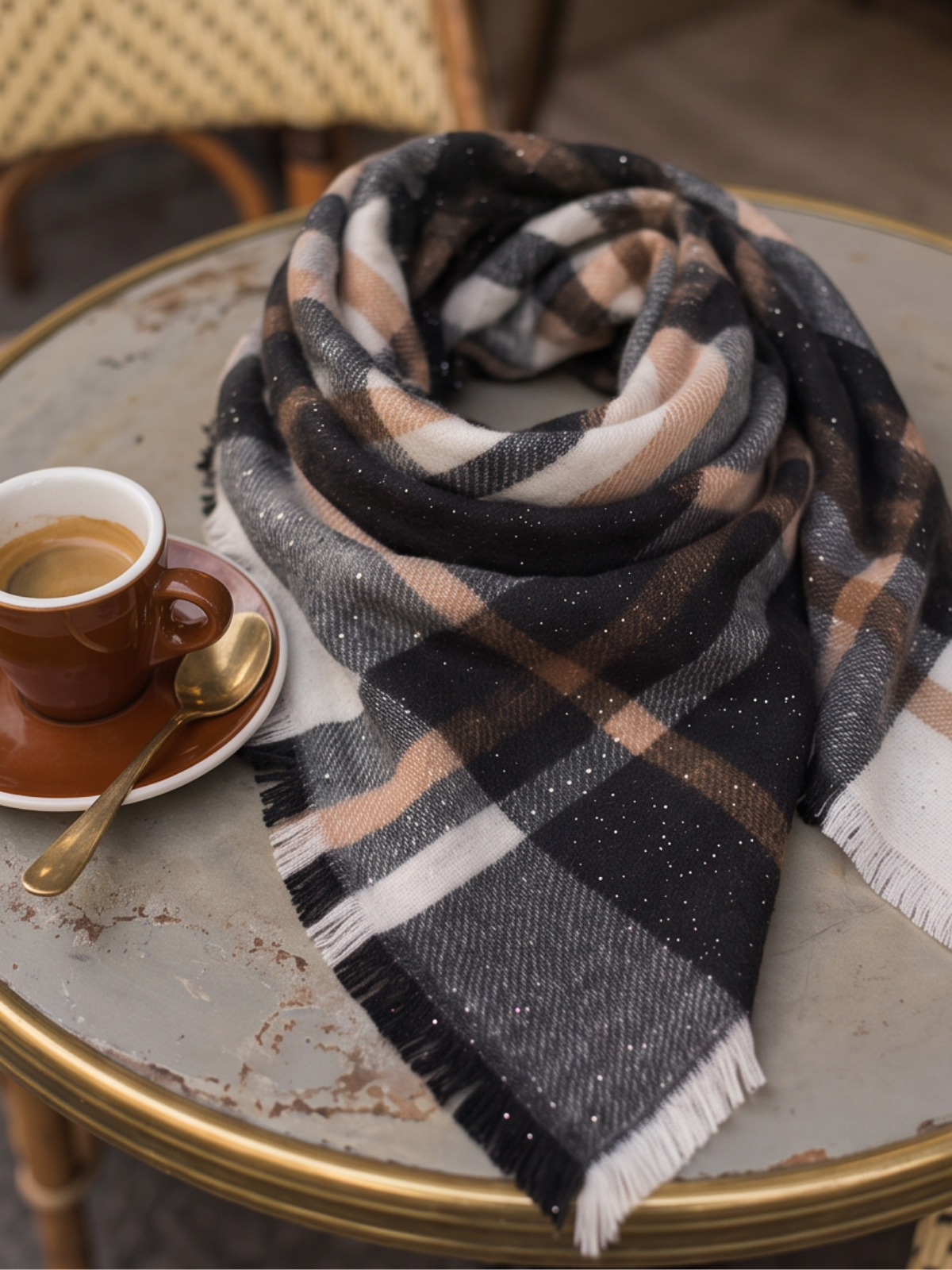 Foulard Sixtine - Grand Carré à Carreaux