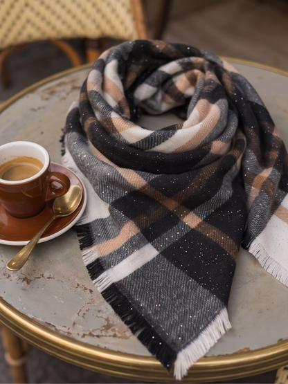 Foulard Sixtine - Grand Carré à Carreaux