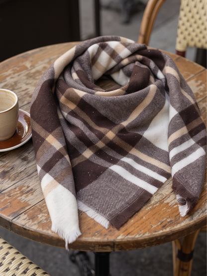 Foulard Sixtine - Grand Carré à Carreaux
