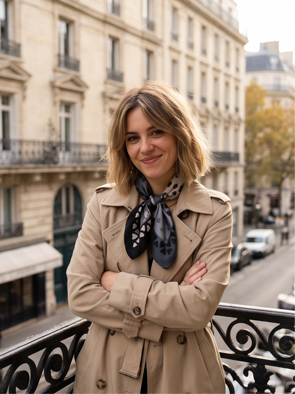 Foulard Tiphaine - Carré Imprimé Léopard