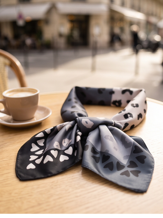 Foulard Tiphaine - Carré Imprimé Léopard