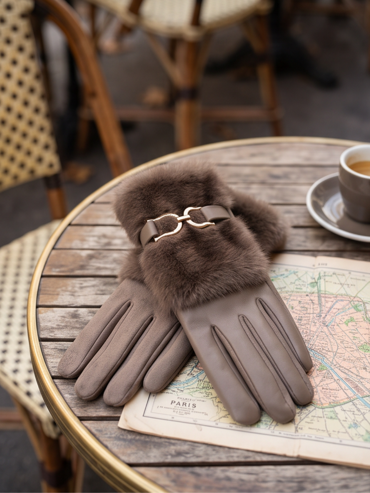Gants Oriane - Poignets Fausse Fourrure