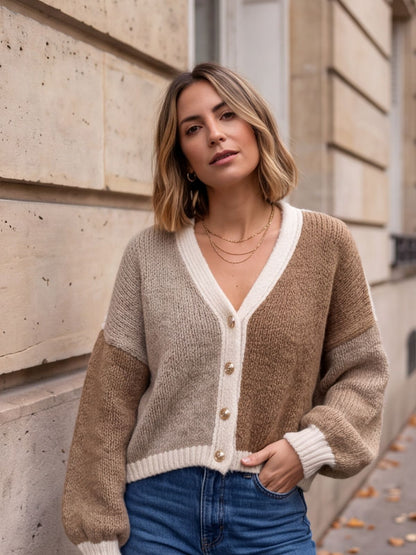 Gilet Clarisse - Colorblock Mohair
