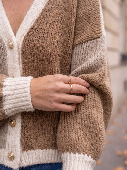 Gilet Clarisse - Colorblock Mohair