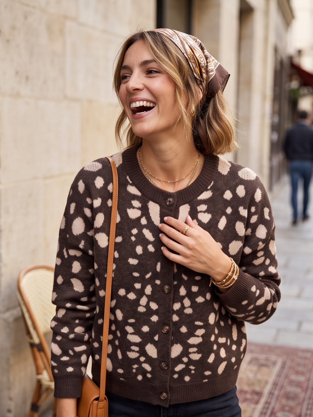 Gilet Bastienne - Bambi Marron