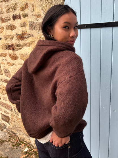 Gilet Capuche Mohair