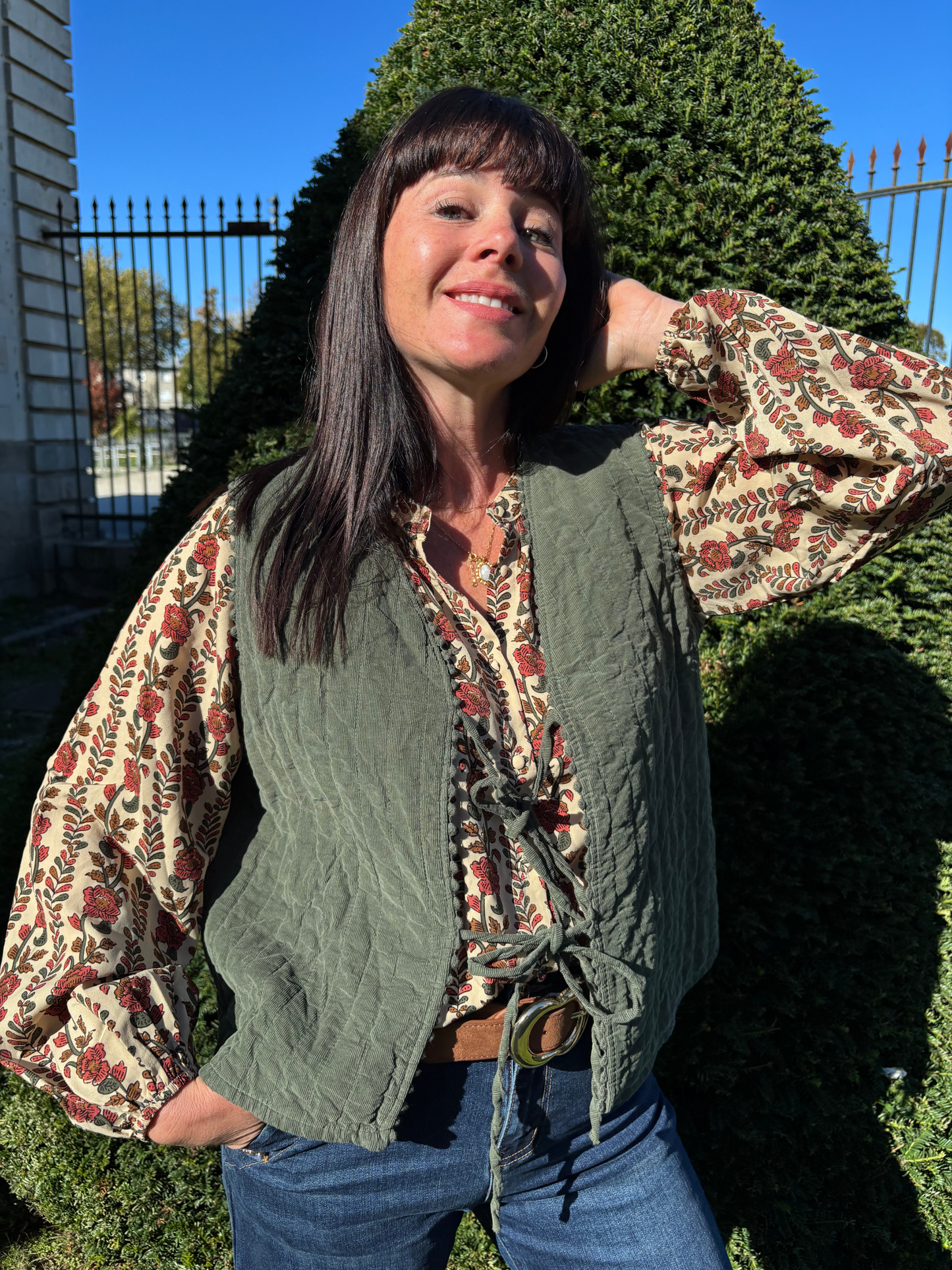 Gilet Coton Texturé