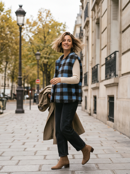 Gilet Eloïse - Pilou Carreaux