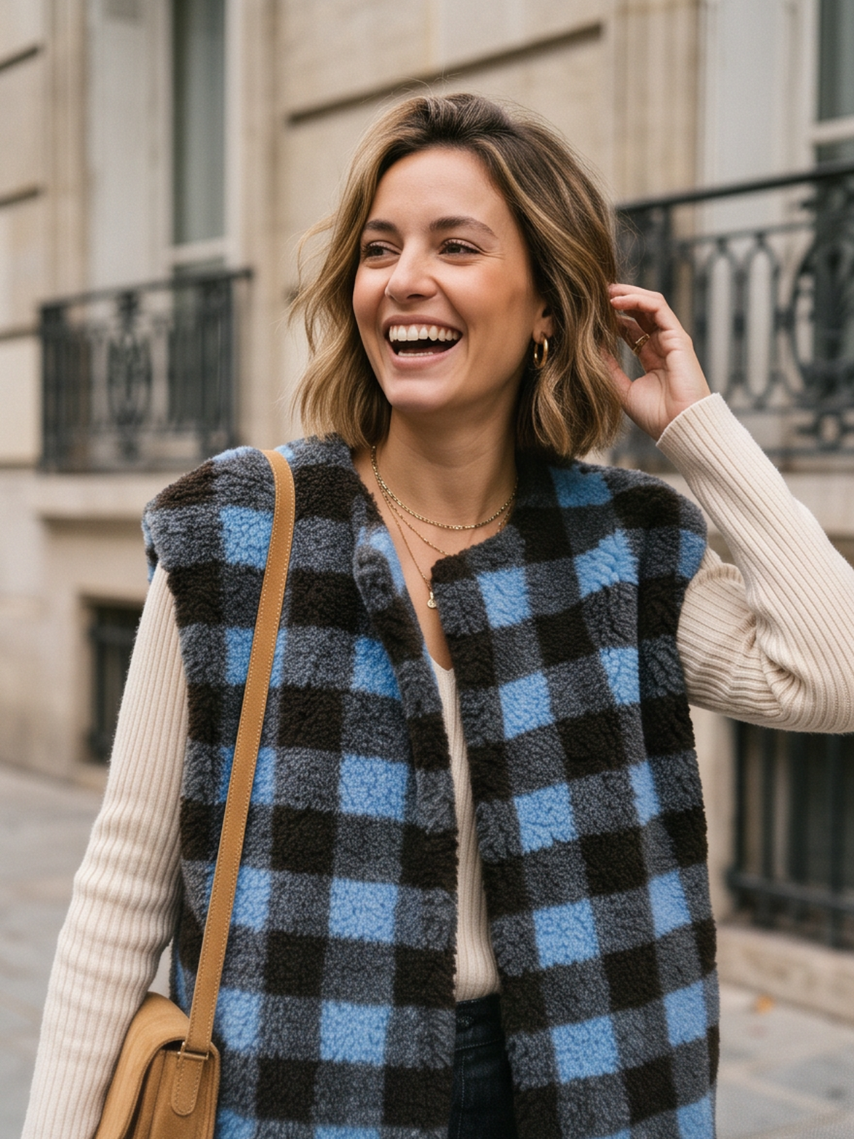 Gilet Eloïse - Pilou Carreaux