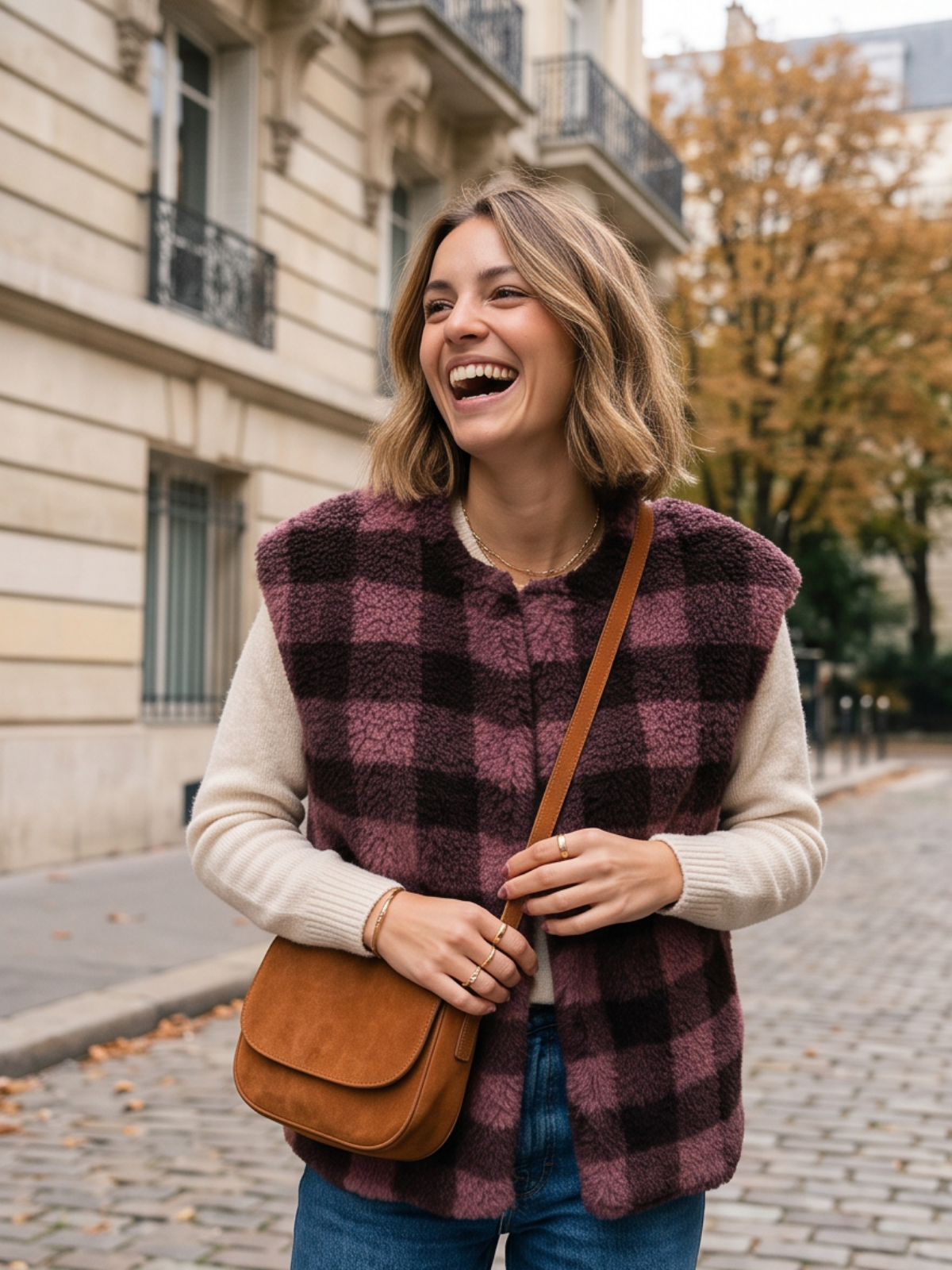 Gilet Eloïse - Pilou Carreaux