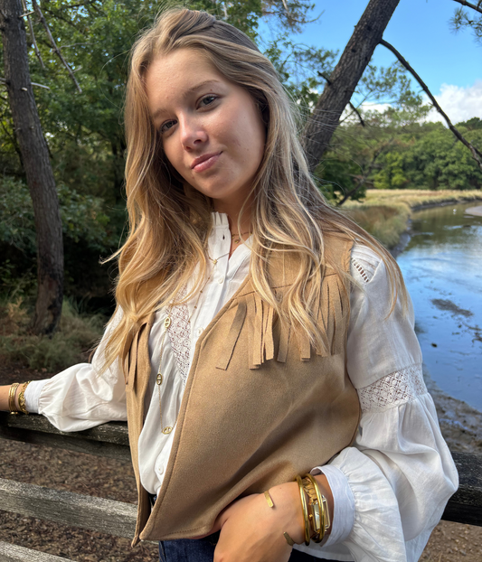 Gilet Franges Bohème