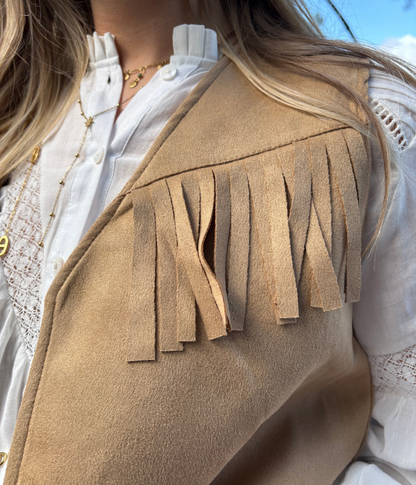 Gilet Franges Bohème